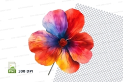 Colorful flower clipart png Product Image 1