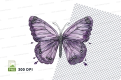 Elegant purple butterfly clipart png Product Image 1