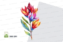 Vibrant flower clipart png Product Image 1