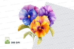 Vibrant bouquet of pansies Product Image 1