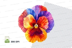 Colorful flower clipart png Product Image 1