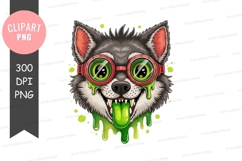 Cool wolf with sunglasses clipart png Product Image 1