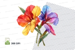 Colorful bouquet of flowers clipart png Product Image 1