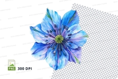 Blue flower clipart png Product Image 1