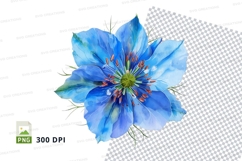 Blue flower clipart png Product Image 1