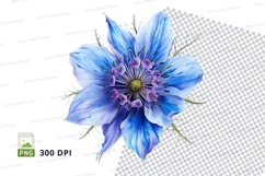 Blue flower clipart png Product Image 1