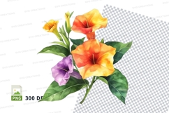 Vibrant flower bouquet clipart png Product Image 1