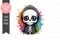 Colorful skeleton clipart png Product Image 1