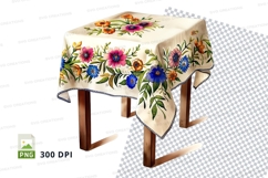 Floral tablecloth clipart png Product Image 1