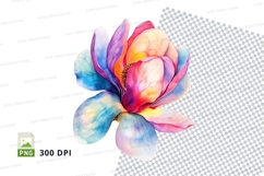 Colorful flower clipart png Product Image 1