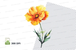 Vibrant yellow and orange flower clipart png Product Image 1