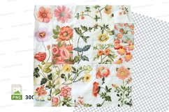Vintage floral pattern clipart png Product Image 1