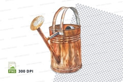 Antique copper watering can clipart png Product Image 1