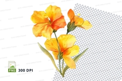 Vibrant orange and yellow flowers clipart png Product Image 1