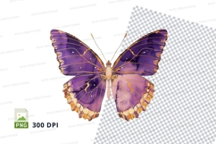 Elegant purple butterfly clipart png Product Image 1