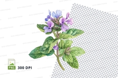 Purple and blue flowers clipart png Product Image 1