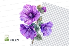 Purple flowers clipart png Product Image 1