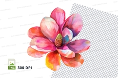 Vibrant flower clipart png Product Image 1