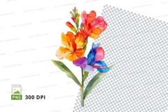 Colorful flower bouquet clipart png Product Image 1