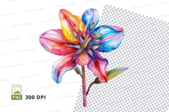 Vibrant lily flower clipart png Product Image 1