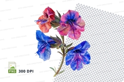 Colorful petunia clipart png Product Image 1