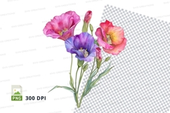 Vibrant bouquet of flowers clipart png Product Image 1