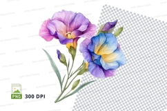 Colorful flowers clipart png Product Image 1