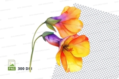 Vibrant flower clipart png Product Image 1