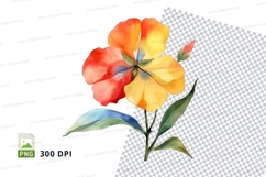 Vibrant flower clipart png Product Image 1