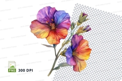 Colorful flower clipart png Product Image 1