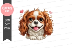 Happy cavalier king charles spaniel clipart png Product Image 1