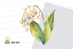 Delicate lily of the valley clipart png Product Image 1