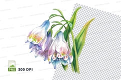 Delicate bluebell flowers clipart png Product Image 1