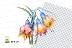 Colorful flowers clipart png Product Image 1