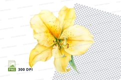Yellow lily flower clipart png Product Image 1