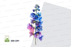 Delphinium flower clipart png Product Image 1
