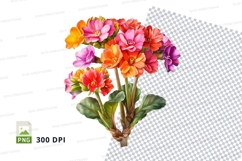 Vibrant bouquet of flowers clipart png Product Image 1