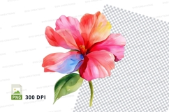 Vibrant hibiscus flower clipart png Product Image 1