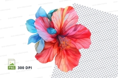 Vibrant hibiscus flower clipart png Product Image 1