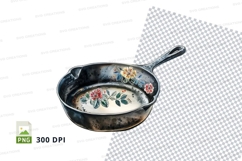Decorative cast iron skillet clipart png Product Image 1
