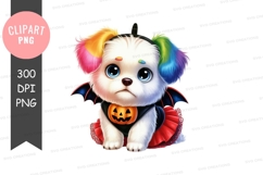 Colorful puppy in halloween costume Product Image 1