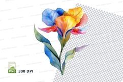 Colorful flower clipart png Product Image 1