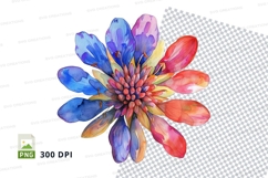 Colorful flower clipart png Product Image 1