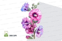 Delicate hollyhock flowers Product Image 1