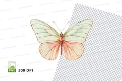Delicate pastel butterfly clipart png Product Image 1