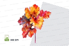 Autumn leaves clipart png Product Image 1