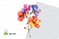 Colorful flowers clipart png Product Image 1