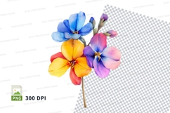 Colorful clipart png flowers Product Image 1