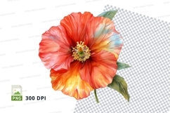 Vibrant flower clipart png Product Image 1