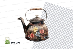 Decorative teapot clipart png Product Image 1